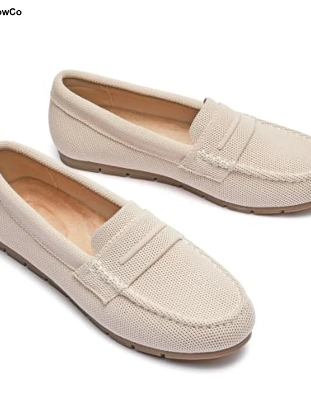 Women's Slip-On Knit Loafers Lightweight Breathable Comfort Walking Shoes